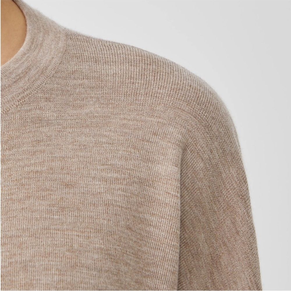 Eileen Fisher Ultrafine Merino Crew Neck Top in Barley Womens Size Large - Picture 9 of 10